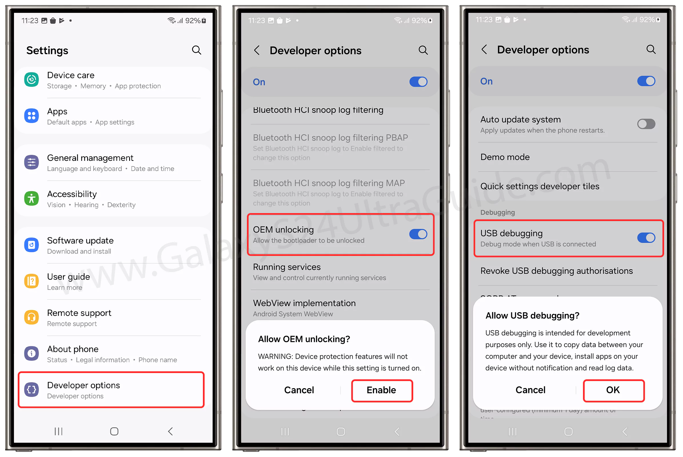 samsung galaxy s24 ultra oem unlocking